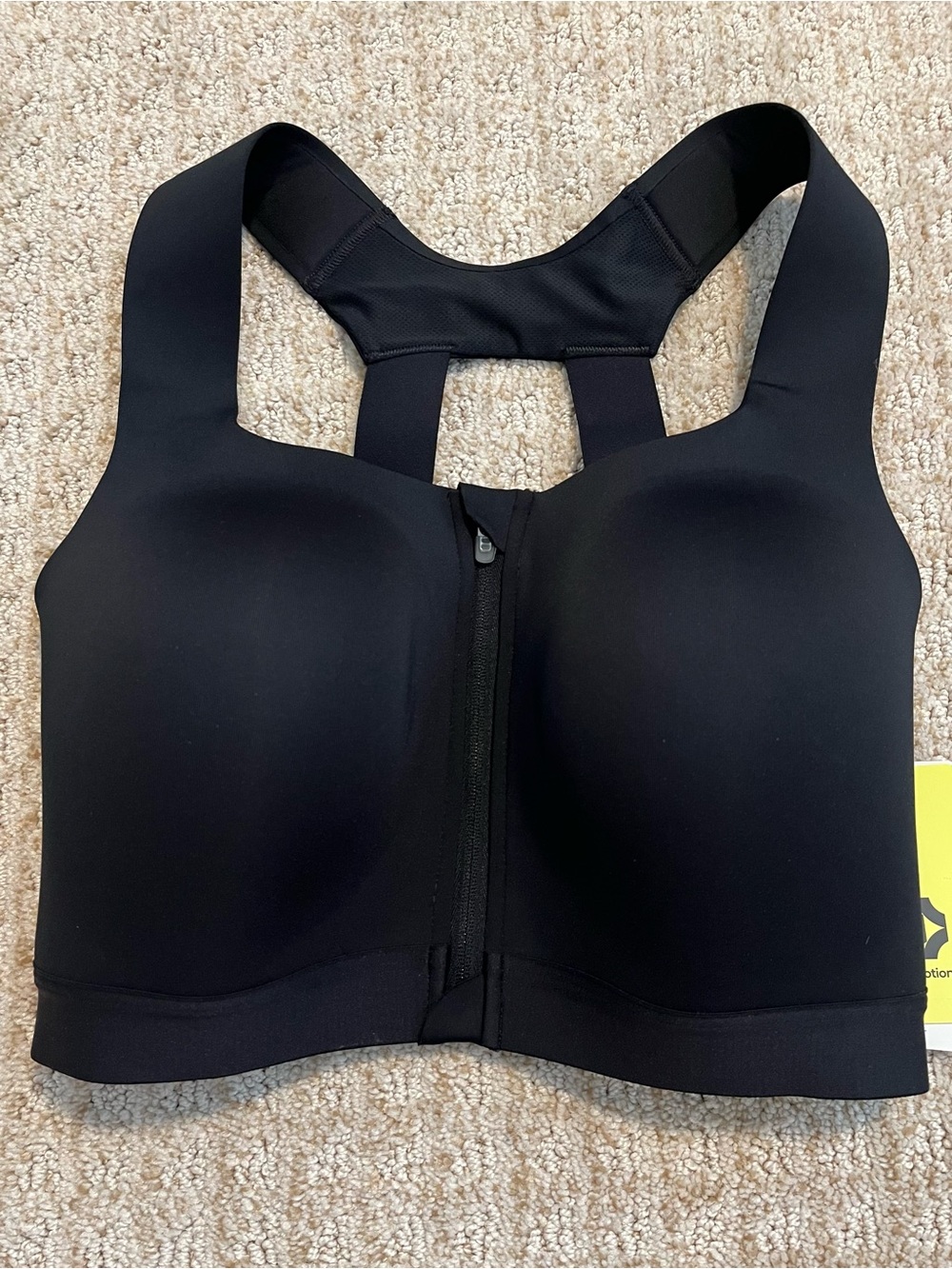 NEW All in Motion High Support Sculpt Zip-Front Sports Bra Black 36DD